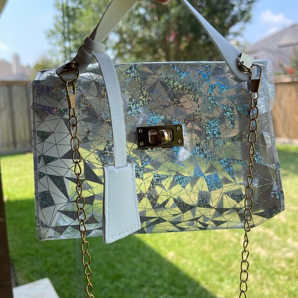 NWOT Transparent PVC Jelly Crossbody Girl Purse - Picture 8 of 8